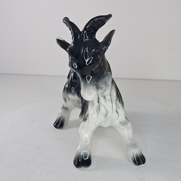 Vintage Goebel Cortendorf Ceramic Black White Goat Figurine Germany #12081 *CHIP - Picture 9 of 9